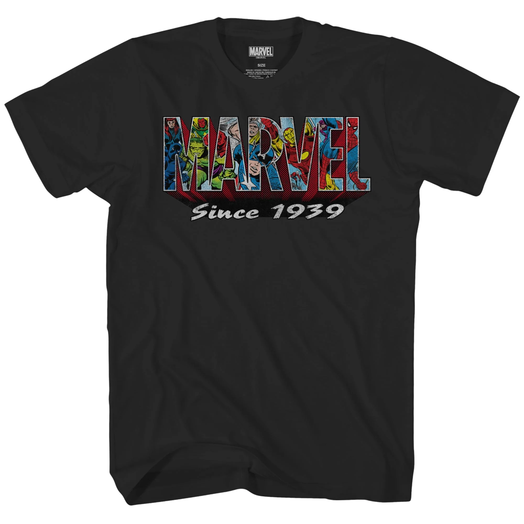 Marvel Logo Full Of Comics Since 1939 Adult T-Shirt - Image 1