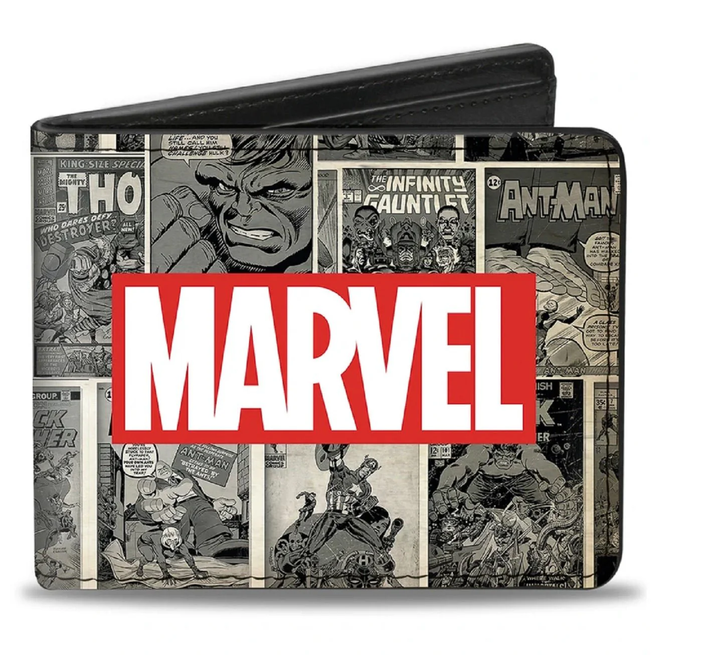 Marvel Logo With Retro Covers Bi-fold Wallet - Image 1