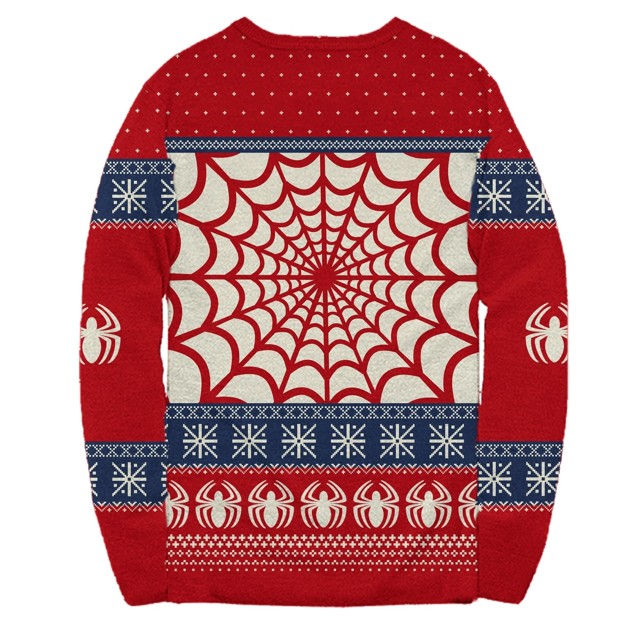 Marvel Spider-Man Symbol Offcially Licesned Adult Holiday Ugly Christmas Sweater - Image 2
