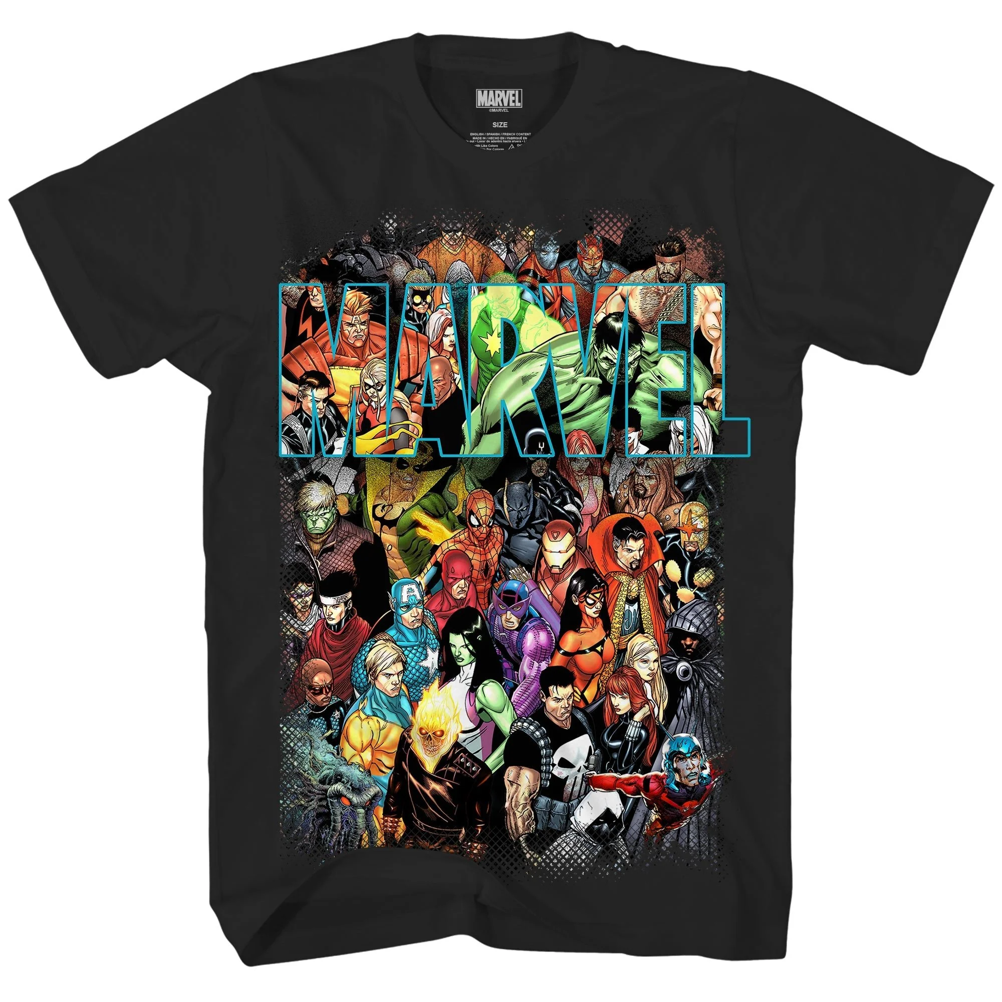 Marvel Team Up Group Shot Marvel Comics Adult T-Shirt - Image 1