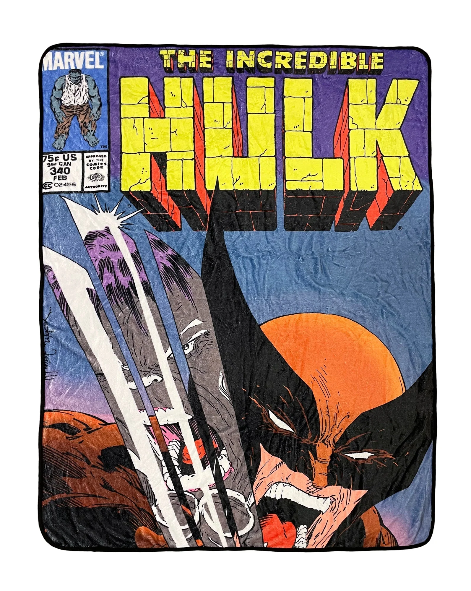 Marvel The Incredible Hulk Vs Wolverine Fleece Throw Blanket - Image 1