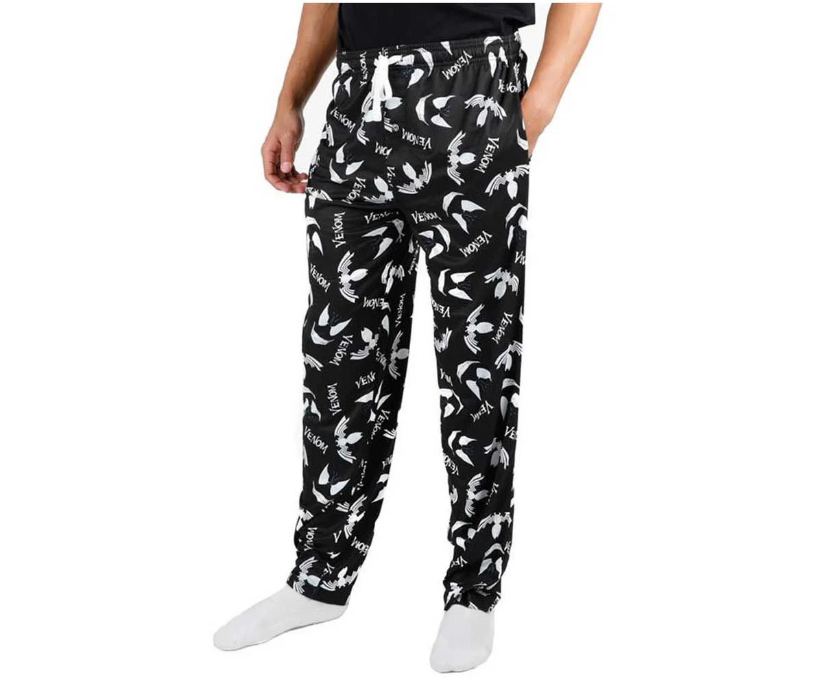 Marvel Venom Symbol All Over Comics Adult Unisex Pajama Sleep Pants