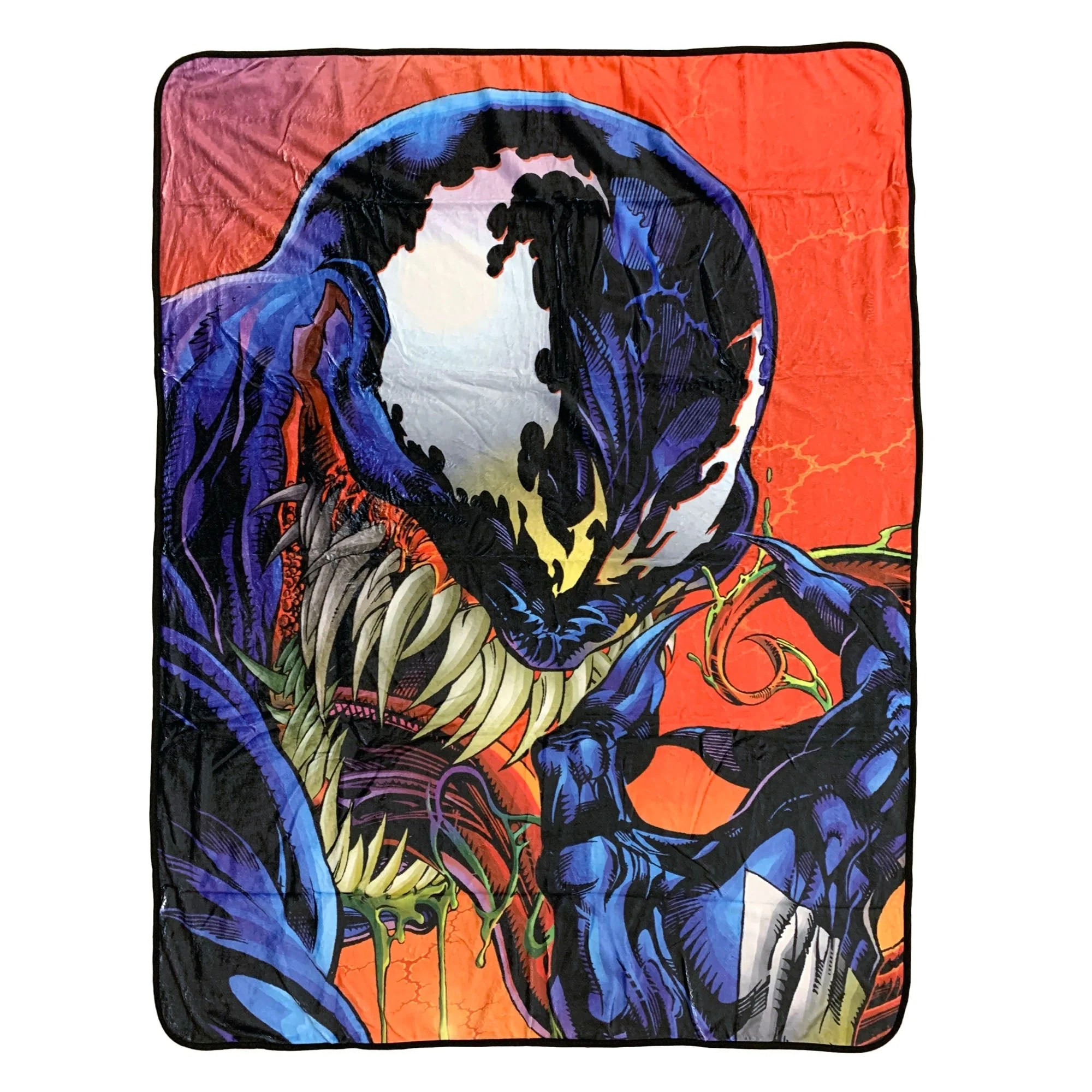 Marvel Venom Tongue Spider-Man Villain Fleece Throw Blanket 45in. By 60in. - Image 3