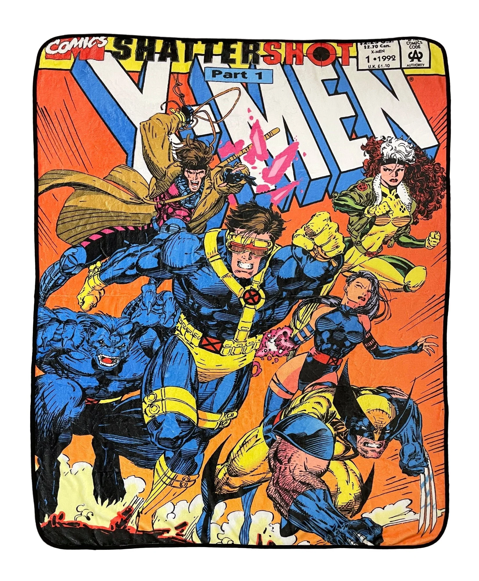 Marvel X-Men 90’S Shattershot Fleece Throw Blanket
