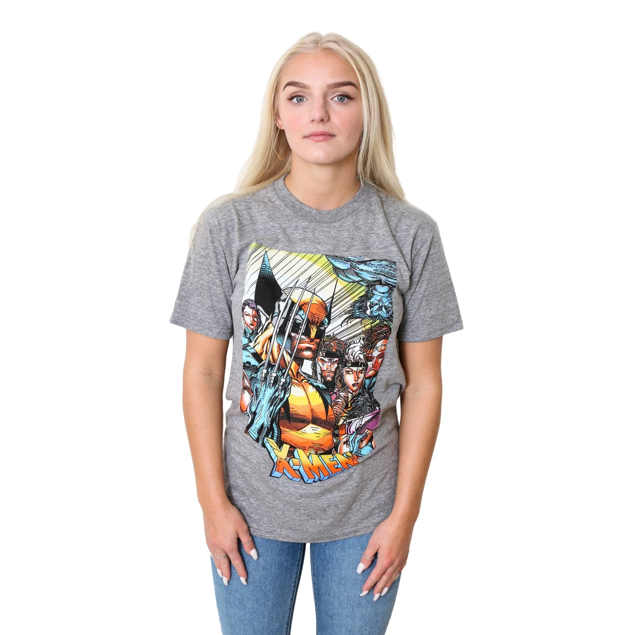 Marvel X-Men 90's Team Portrait Wolverine Gambit Rogue Cyclopes Men's T-Shirt - Image 3