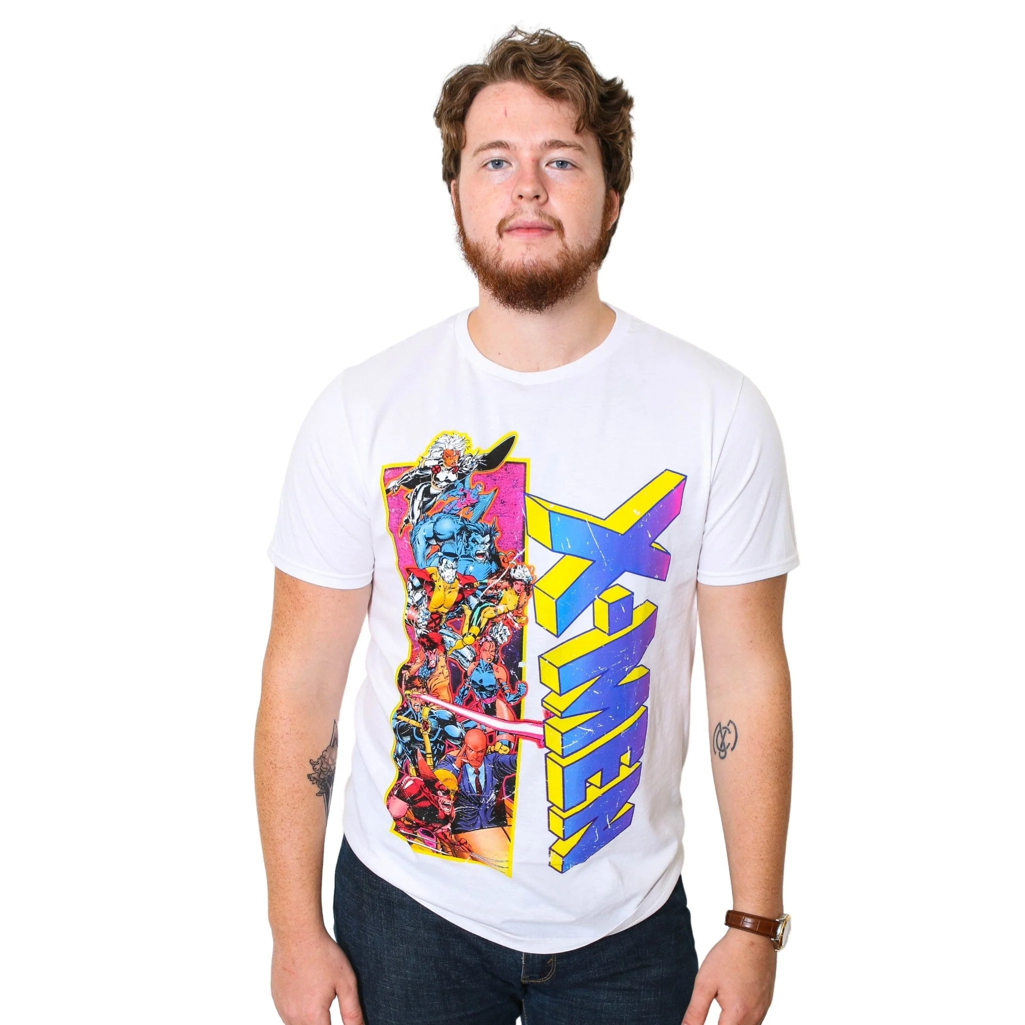 Marvel X-Men 90's Team Wolverine Gambit Rogue Cyclopes Men's T-Shirt - Image 2