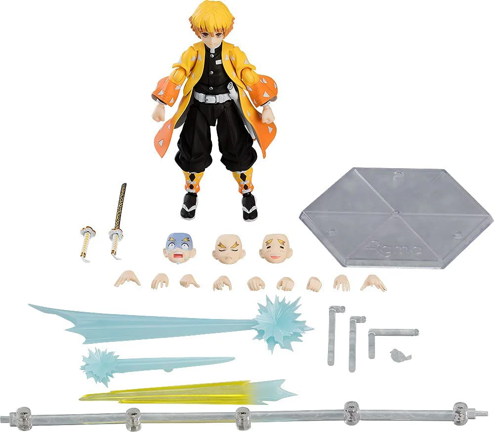 Max Factory Demon Slayer: Kimetsu no Yaiba: Zenitsu Agatsuma Deluxe Figma Action Figure - Image 1