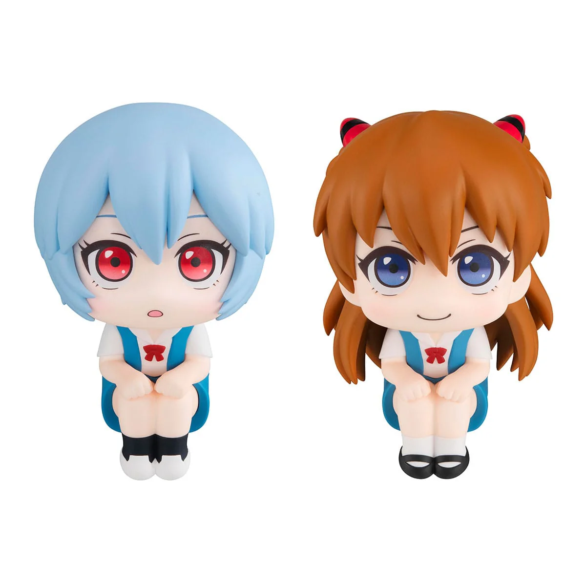 Megahouse Evangelion: 3.0+1.0 Thrice Upon a Time Rei Ayanami & Shikinami Asuka Langley Look Up Series Figure Set With Gift - Image 1