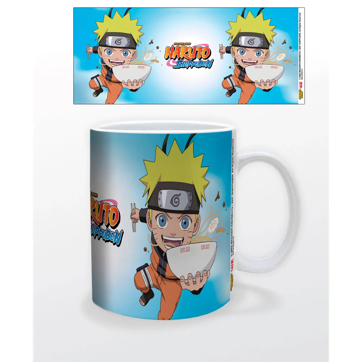 Naruto Shippuden - Chibi Naruto With Ramen Bowl - Ceramic Coffee Mug - Image 1