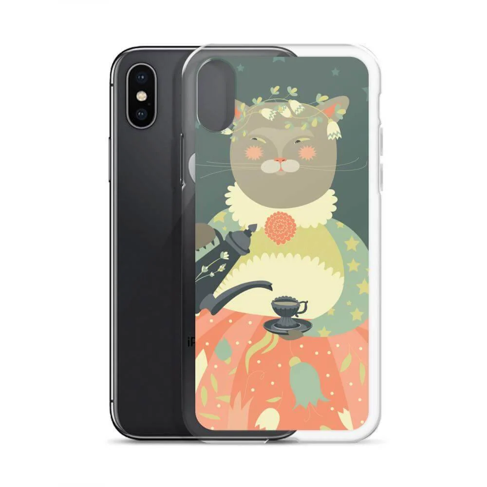 Cute Cat Lady iPhone Case - Image 2