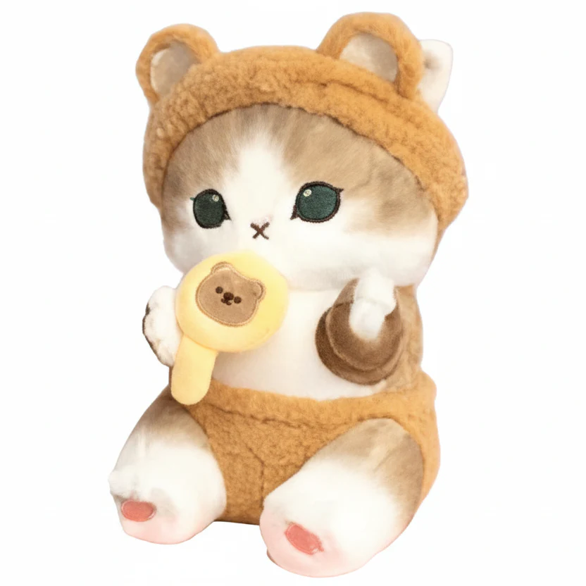 Mofusand Beauty Bear Cat Plush 9" - Image 1