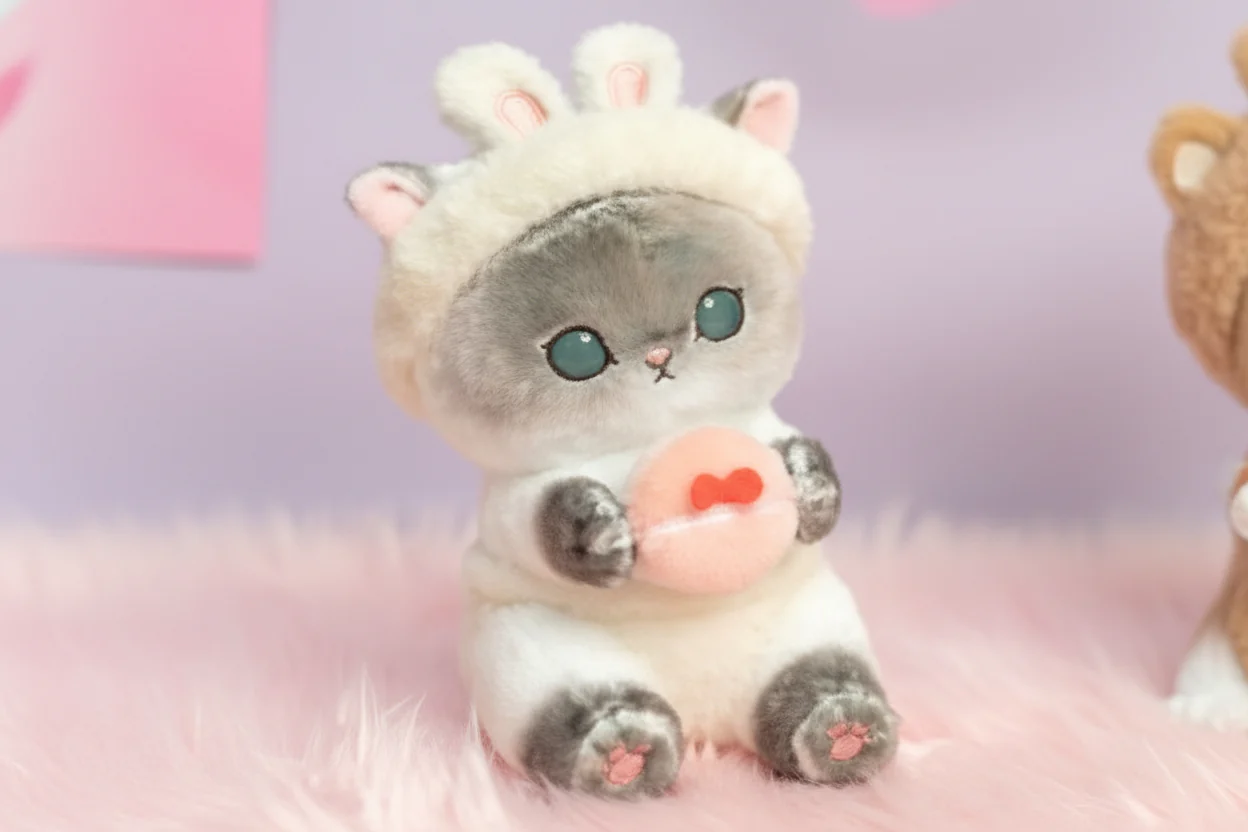 Mofusand Beauty Bunny Cat Plush 9" - Image 3