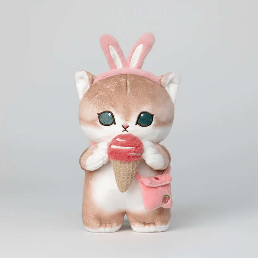 Mofusand Ice Cream Cat Plush 9" - Image 2