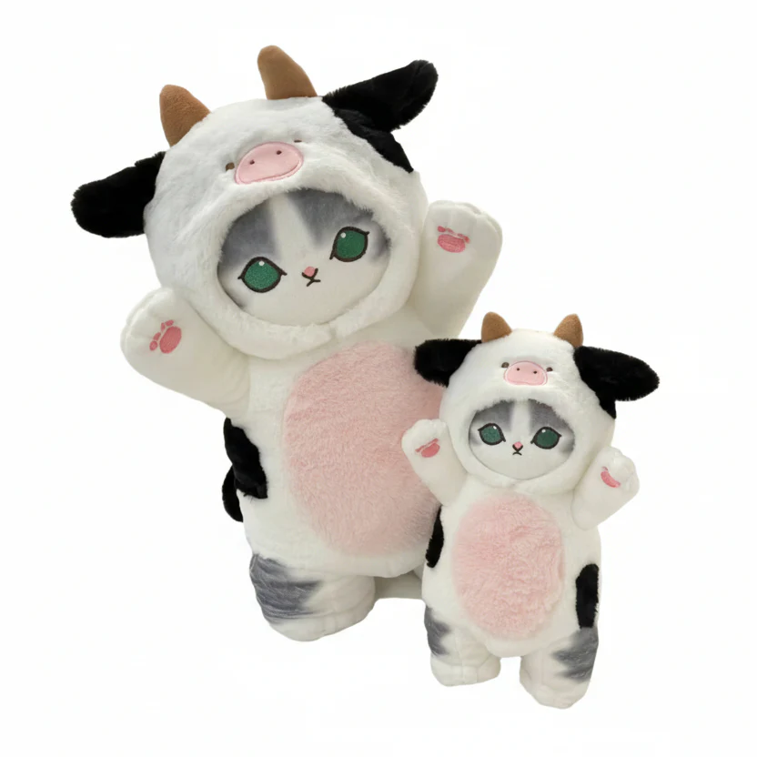 Mofusand Kawaii Cow Cat Plush 12" - Image 1