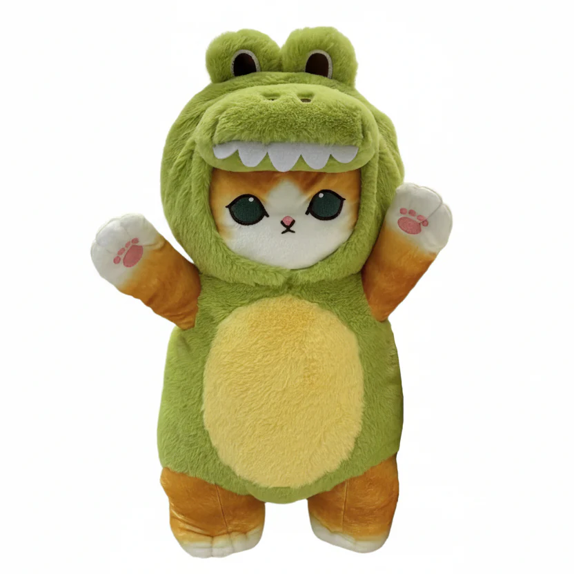 Mofusand Kawaii Dinosaur Cat Plush 12" - Image 1