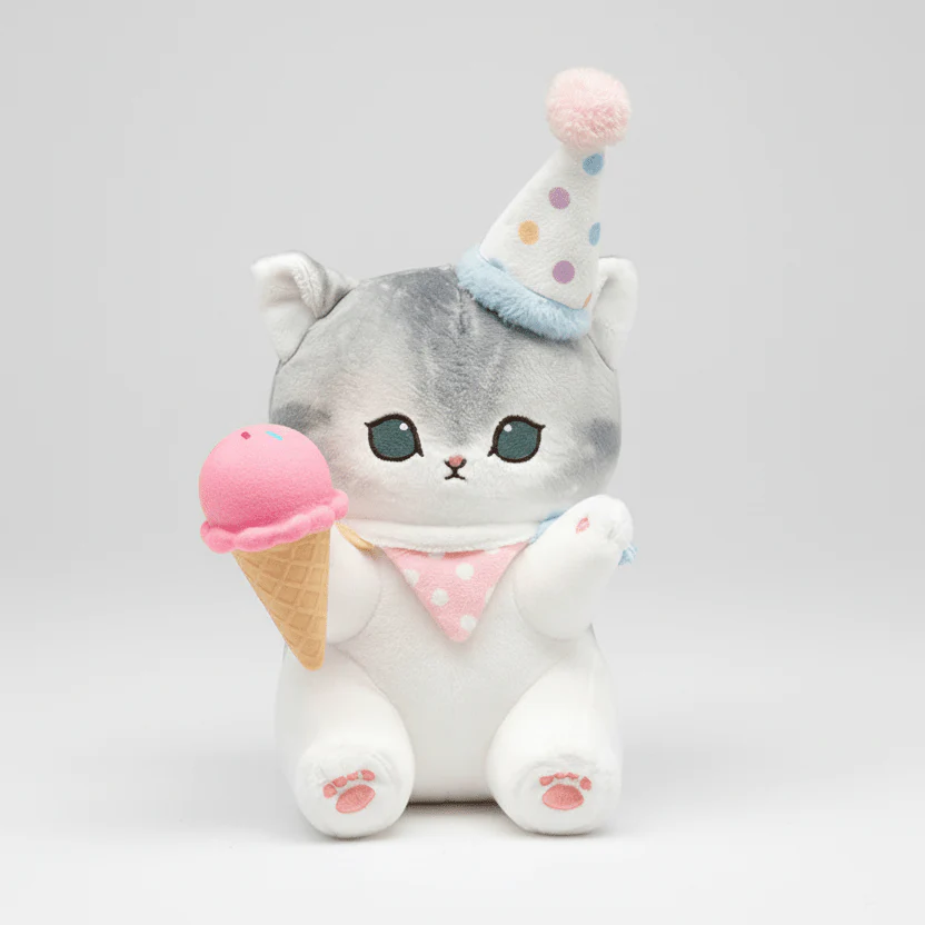 Mofusand Party Hat Cat Plush 9" - Image 2