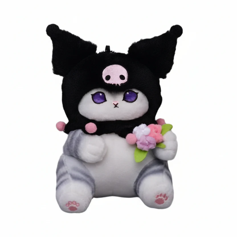 Mofusand Sanrio Kuromi Cat Plush 9" - Image 1
