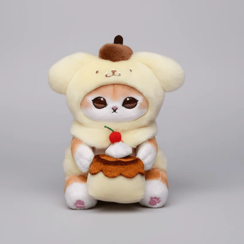 Mofusand Sanrio PomPom Purin Cat Plush 9" - Image 2