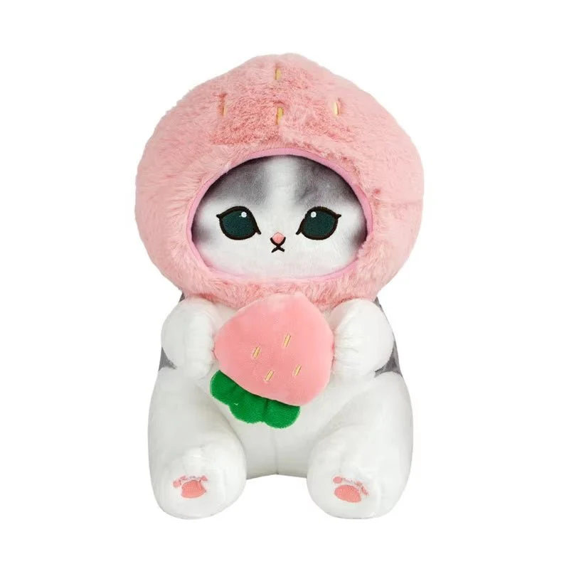 Mofusand Strawberry Cat Plush 12" - Image 1