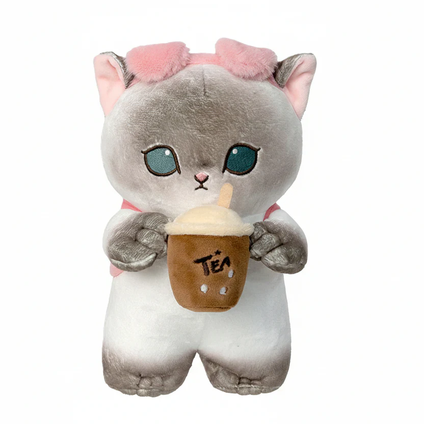 Mofusand Tea Cat Plush 9" - Image 1
