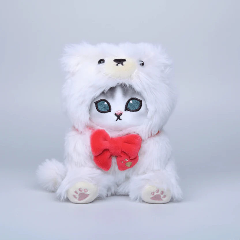 Mofusand - White Bear Cat - Plush Keychain - Image 2