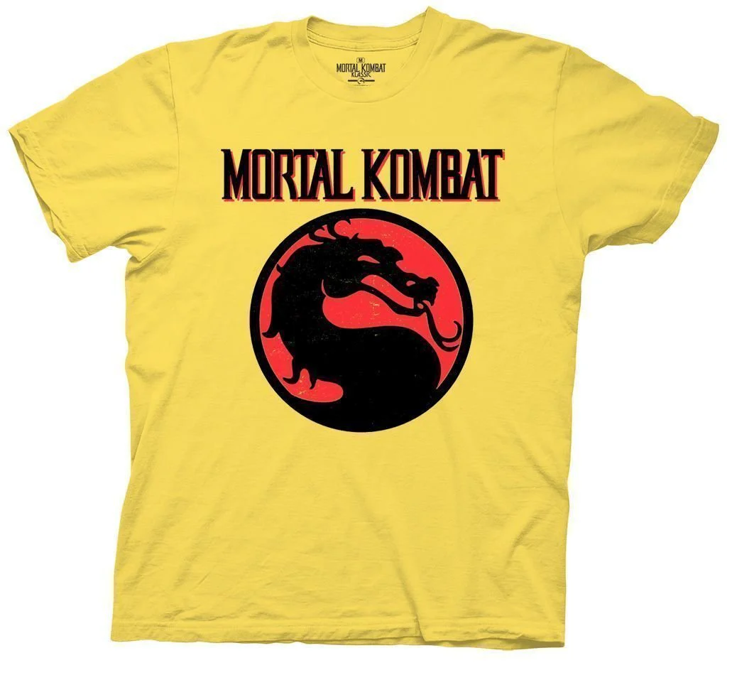 Mortal Kombat Vintage Logo Officially Licensed Adult T-Shirt - Image 1