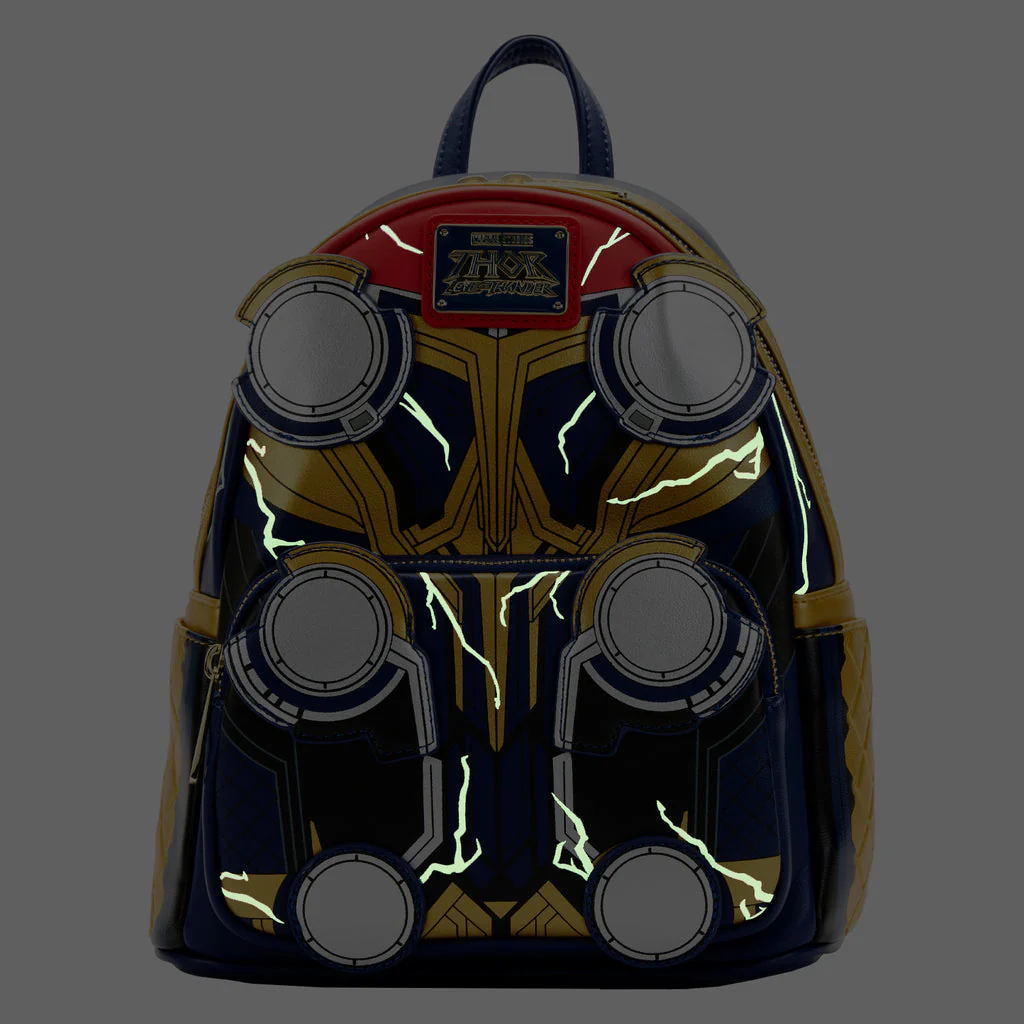 Loungefly Thor: Love and Thunder Glow in the Dark Cosplay Mini Backpack - Image 3