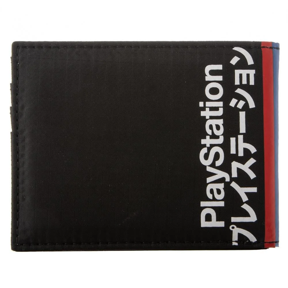 Playstation Symbol With Kanji Gamer Rubber Patch Bifold Wallet - Image 2