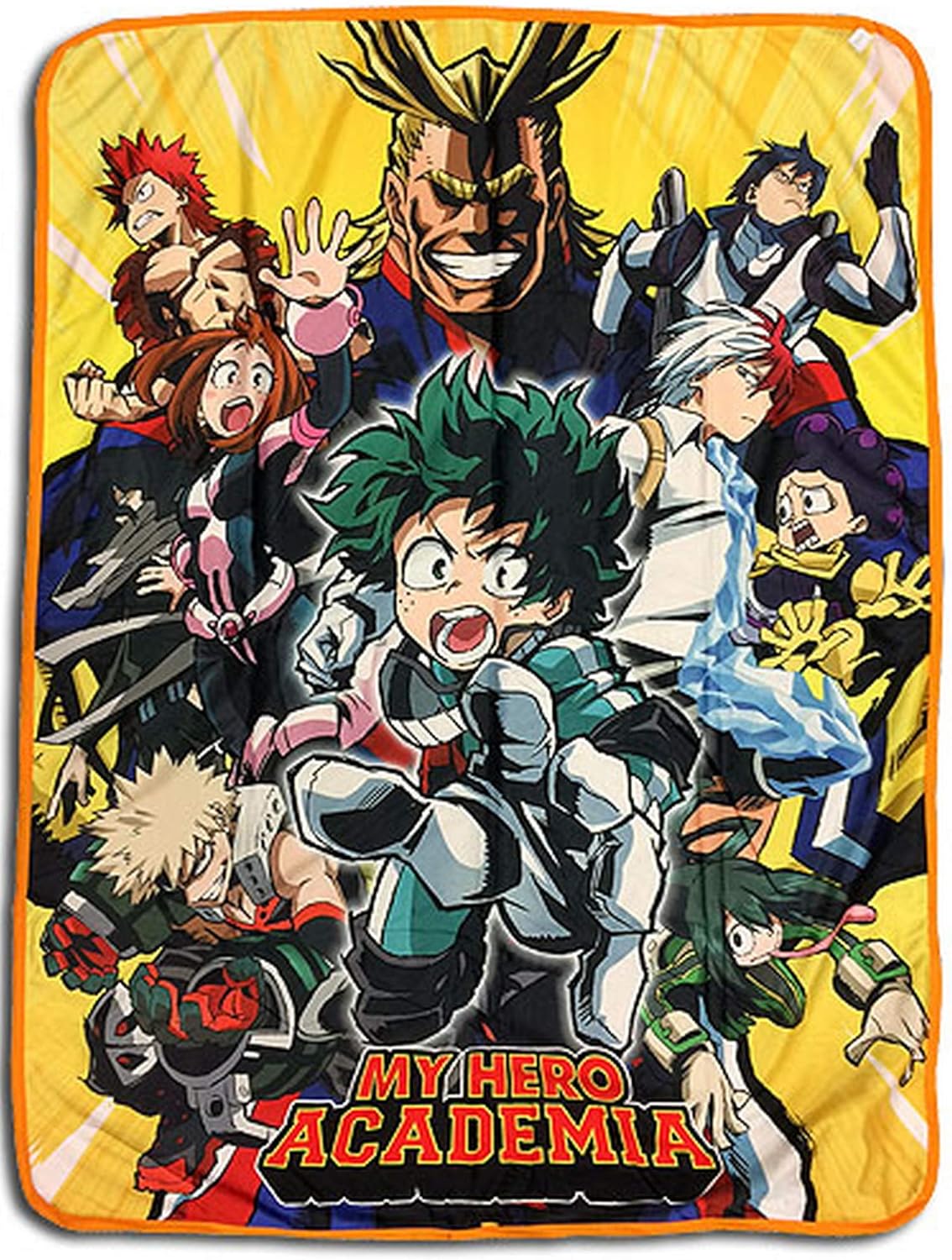 My Hero Academia - All Might Deku Bakugo Shoto Heroes Sublimation Throw Blanket 60in By 46in - Image 1