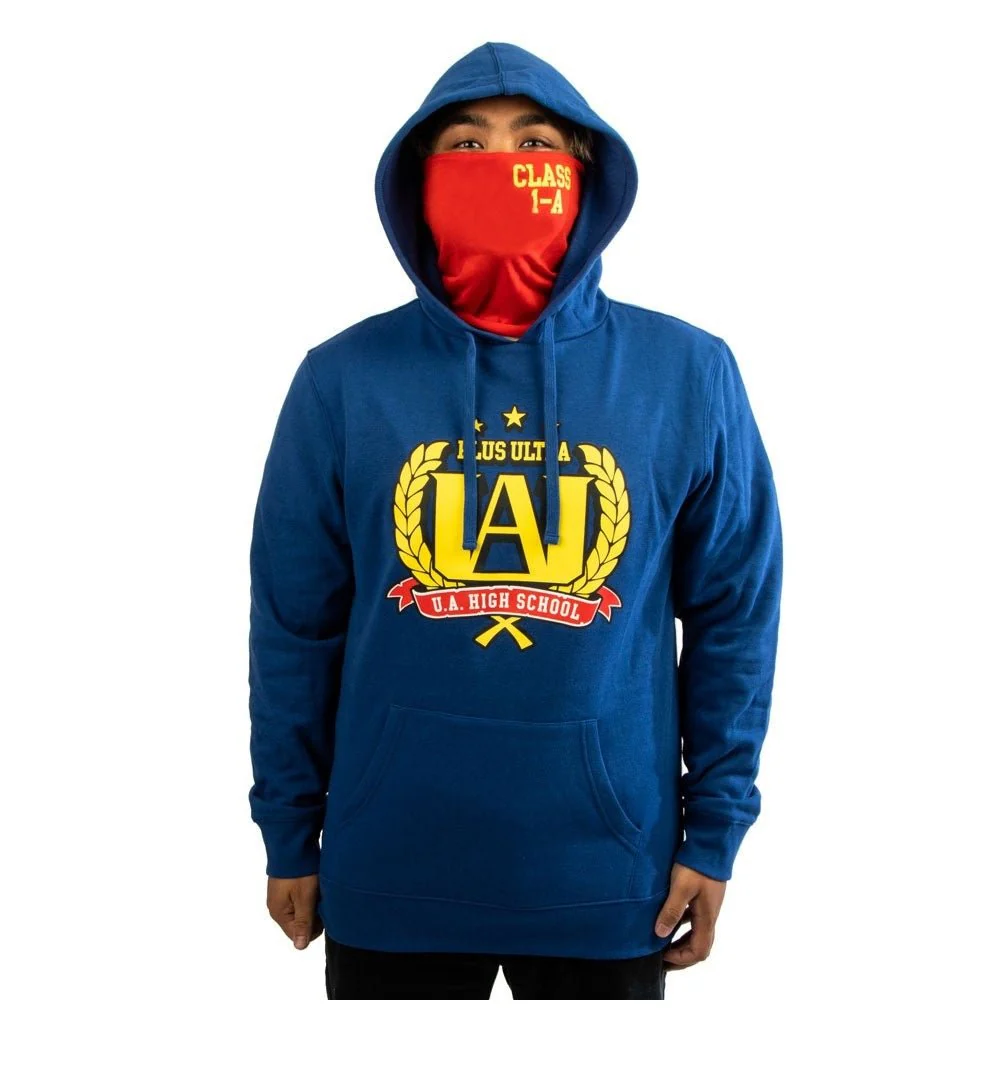 My Hero Academia AnIme U.A High School Adult Hoodie with Built-in Mask - Image 1
