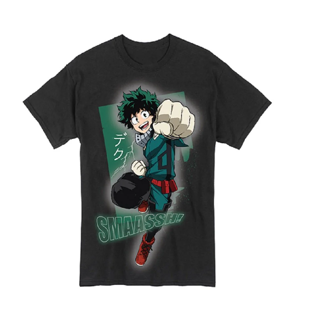 My Hero Academia Deku Smaassh Anime Adult T-Shirt - Image 1