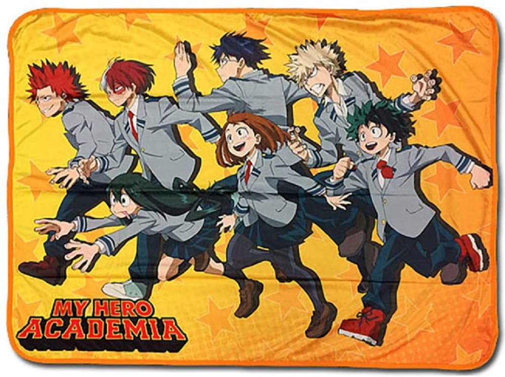 My Hero Academia Group Run Sublimation Throw Blanket 48in. x 60in. - Image 1