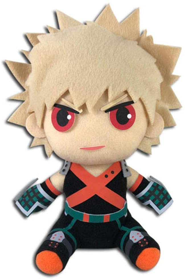 My Hero Academia S2- Bakugo Hero Costume Sitting Anime Plush 8" - Image 1