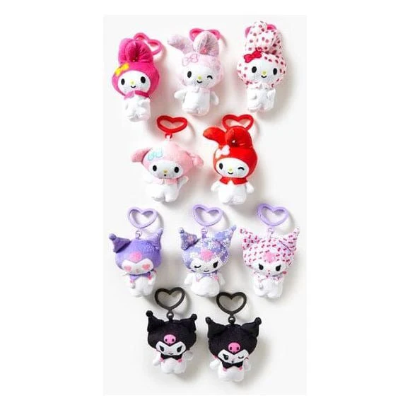 My Melody and Kuromi 3" Plush Clip-On Hanger Keychain Blind Pack - 1 Random - Image 2