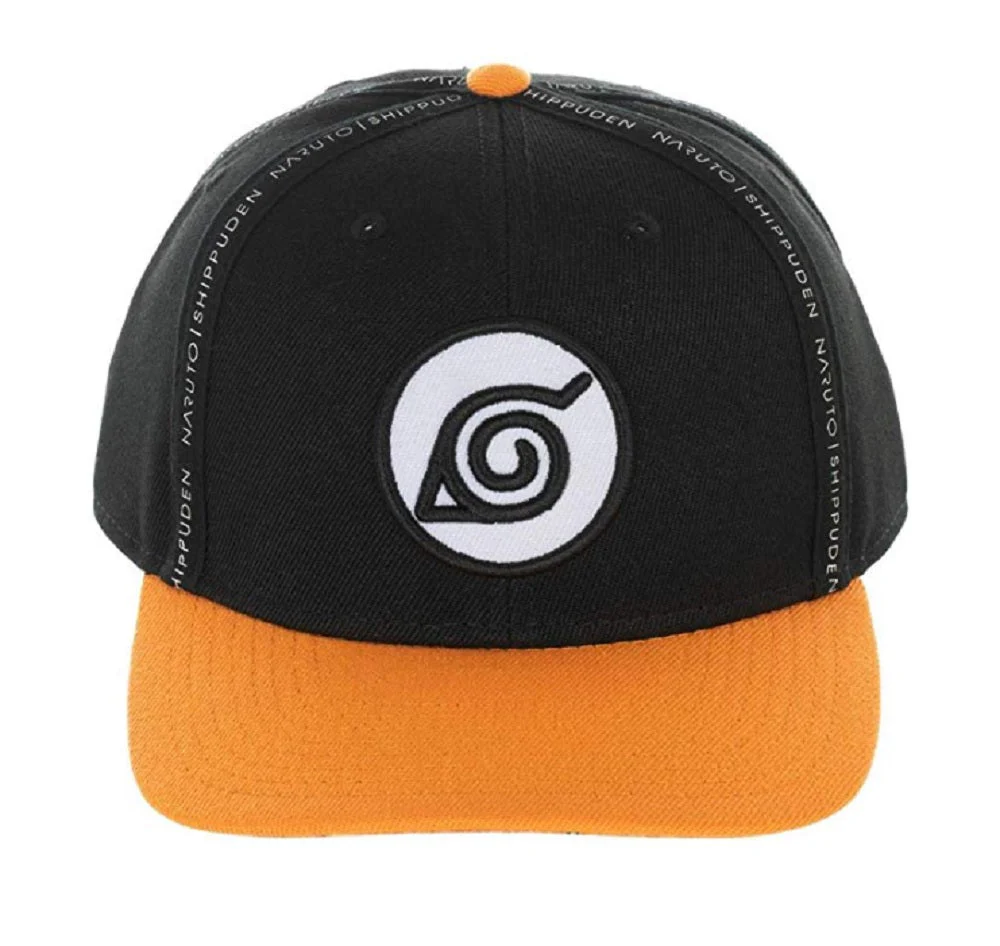 Naruto Shippuden Taping Pre-Curved Adjustable Snapback Hat Cap Black - Image 2