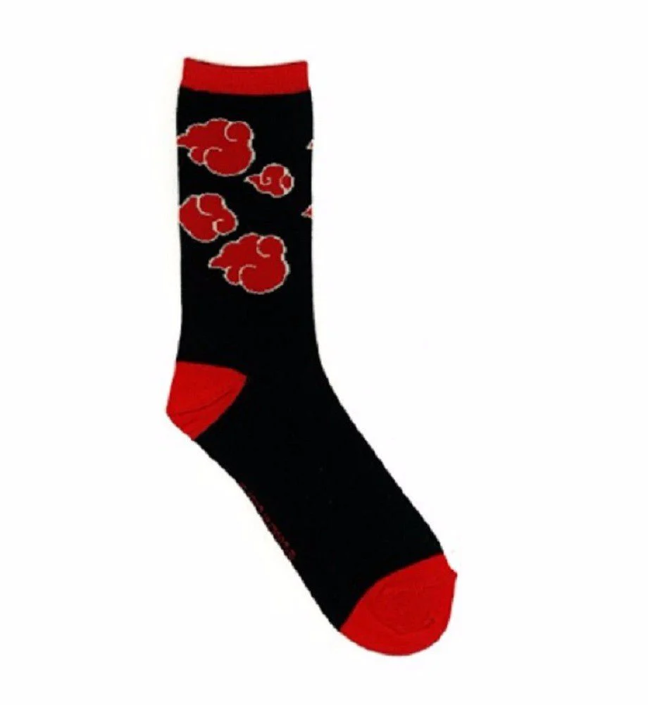 Naruto Akasuki Clouds Anime Crew Socks - Image 1