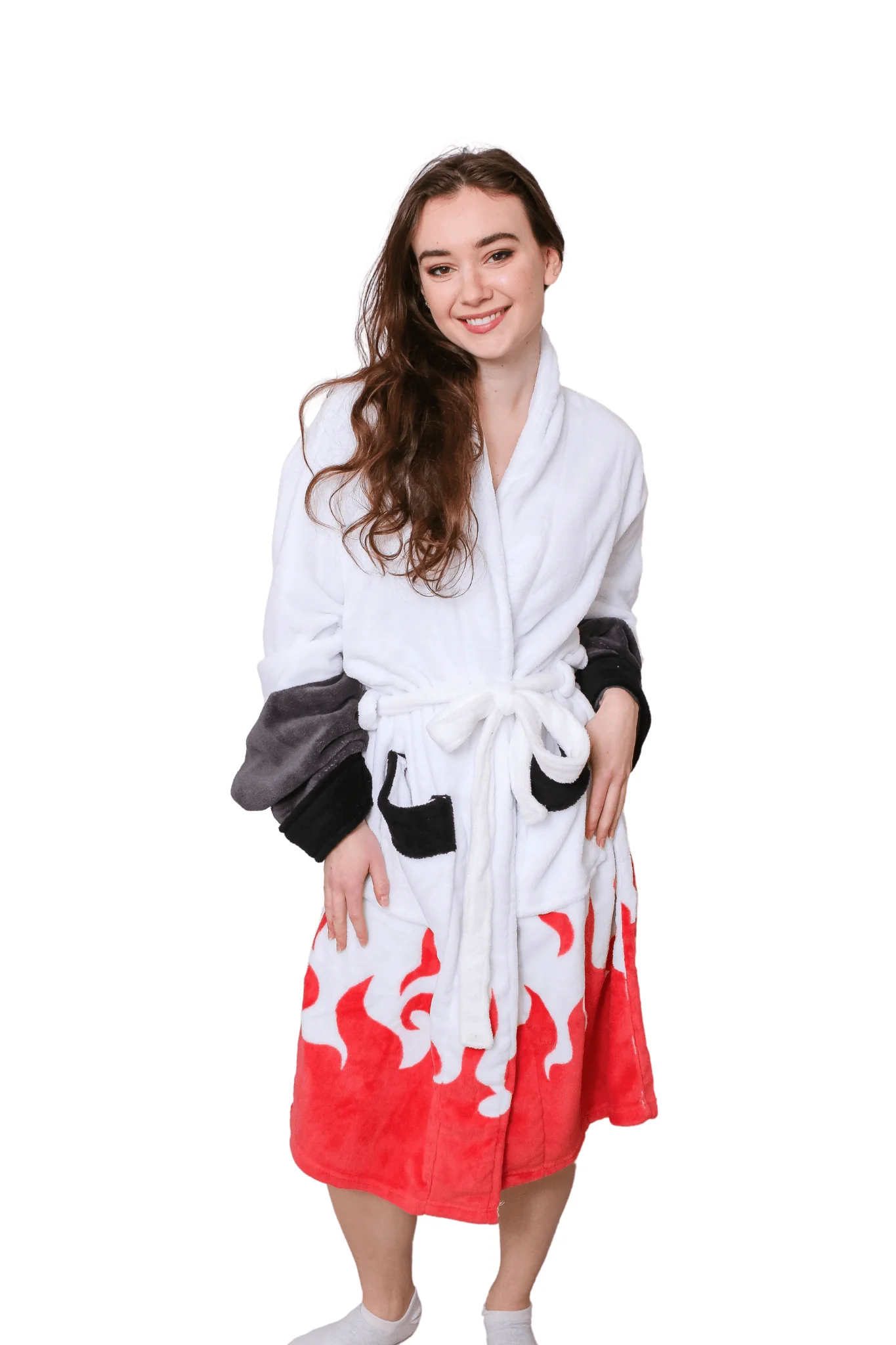 Naruto Shippuden 4Th Hokage Costume Fleece Bathrobe