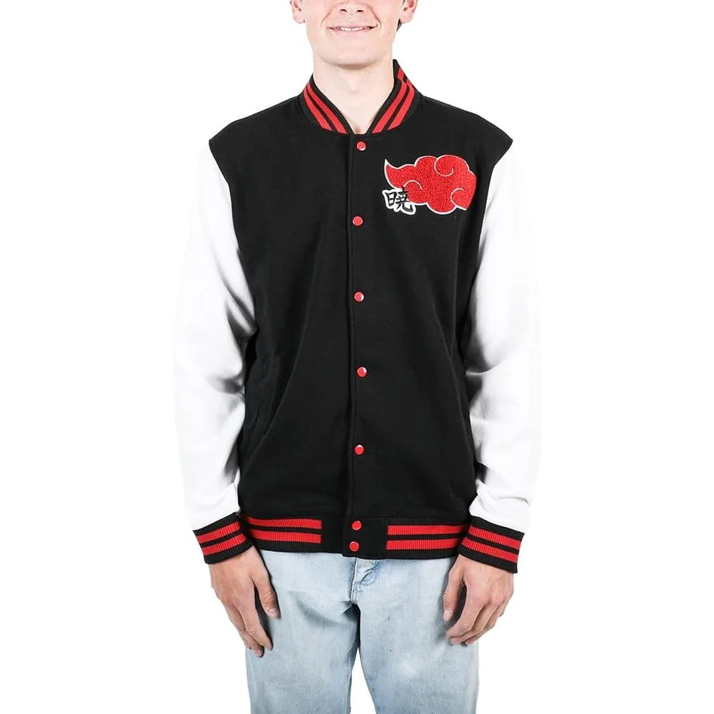 Naruto Shippuden Akatsuki Clan Symbol Men’s Letterman Jacket