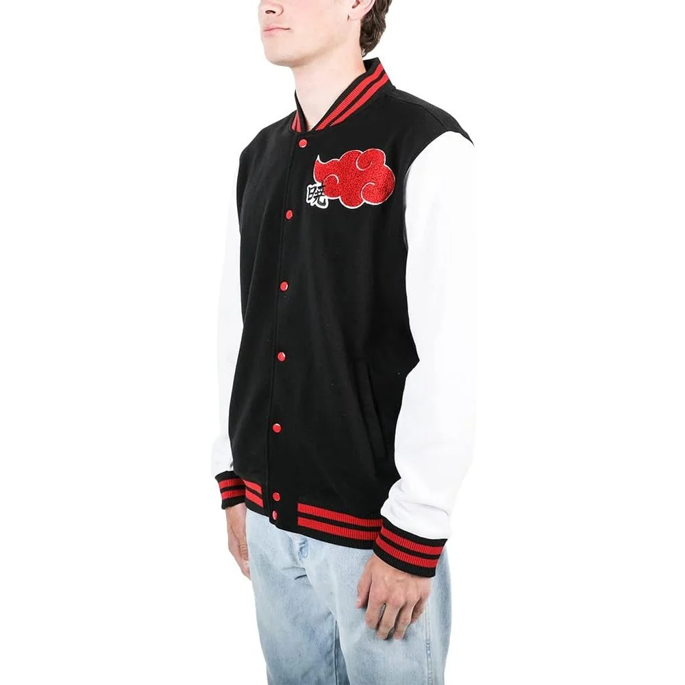 Naruto Shippuden Akatsuki Clan Symbol Men's Letterman Jacket - Image 2