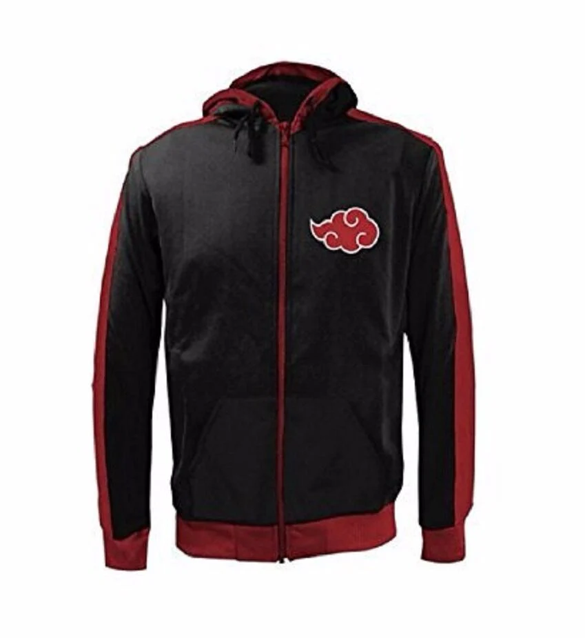 Naruto Shippuden Akatsuki Clouds Anime Track Zip Up Hoodie - Image 2