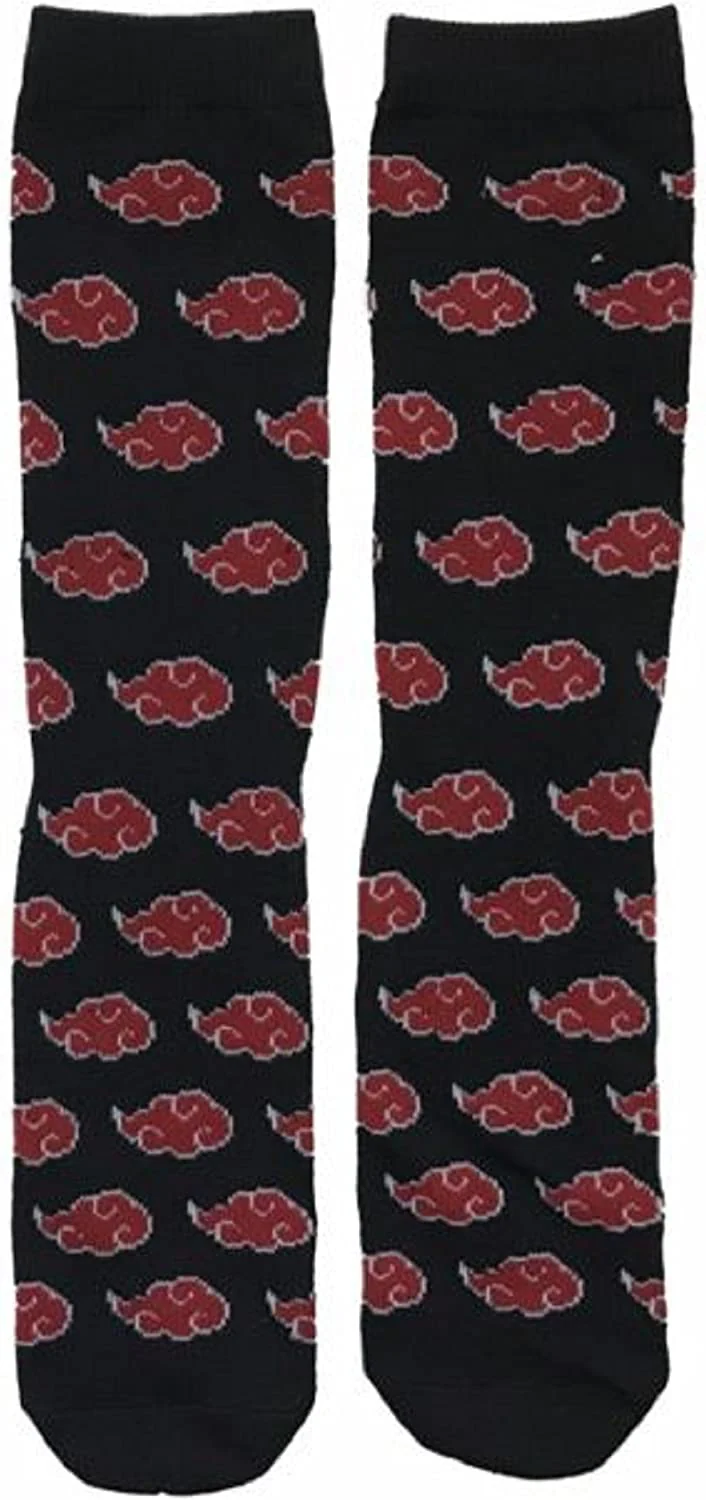 Naruto Shippuden Akatsuki Symbol Anime Knee High Socks