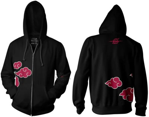 Naruto Shippuden Anti Leaf Clouds Akatsuki Anime Adult Hoodie - Image 3