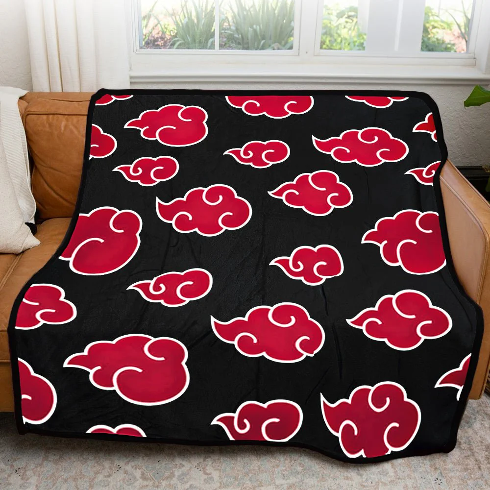 Naruto Shippuden Anti Leaf Clouds Akatsuki Throw Blanket 50in By 60in - Image 2