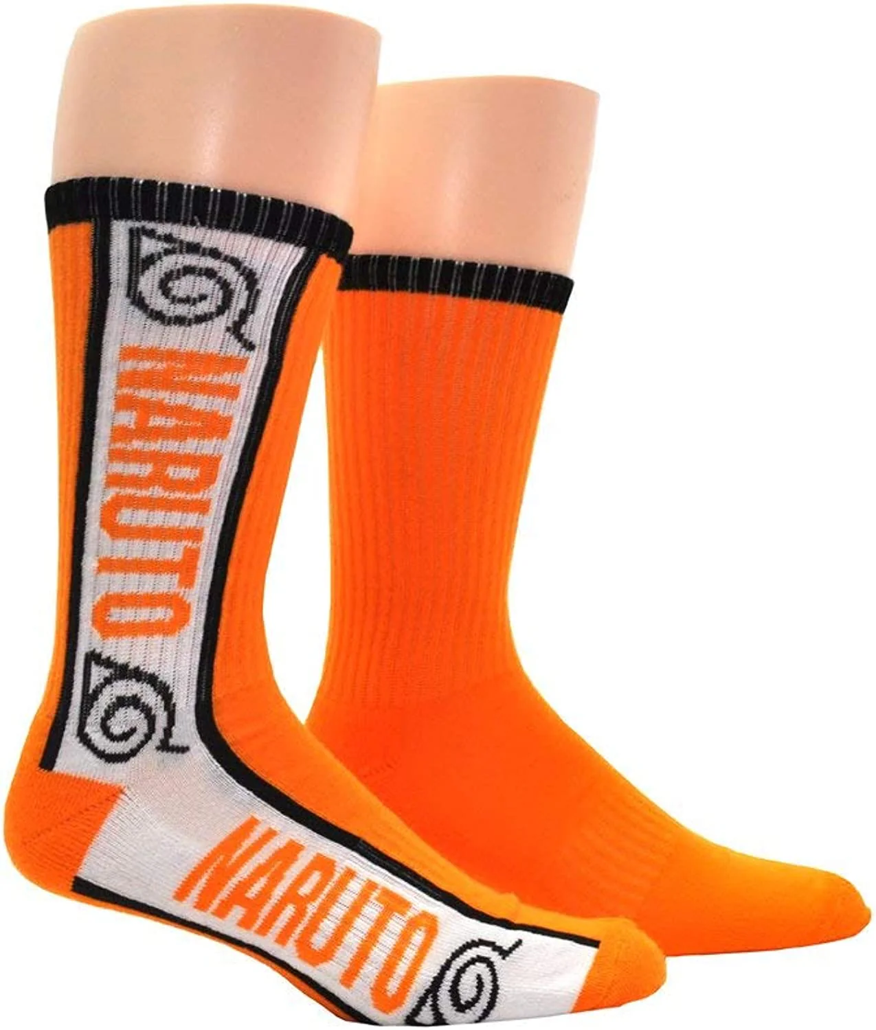 Naruto Shippuden Hidden Leaf Symbol Anime Athletic Crew Socks - Image 1