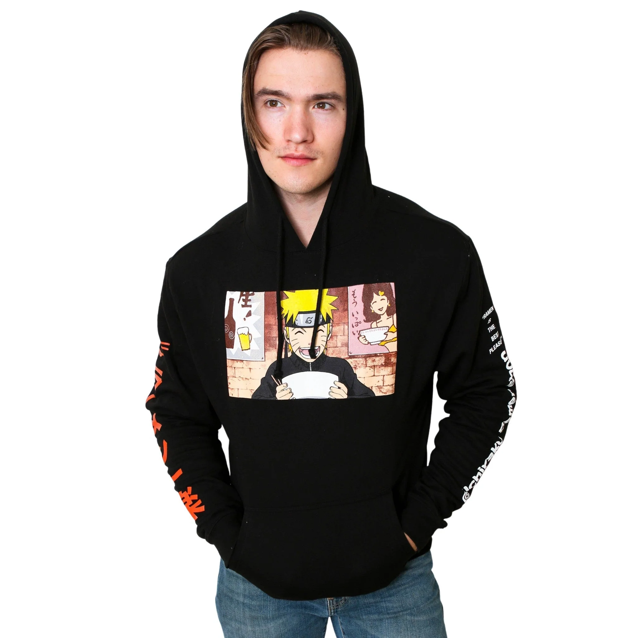 Naruto Shippuden Ichiraku Ramen With Sleeve Prints Anime Adult Pullover Hoodie - Image 2