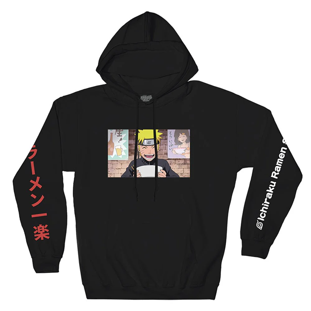Naruto Shippuden Ichiraku Ramen With Sleeve Prints Anime Adult Pullover Hoodie - Image 1