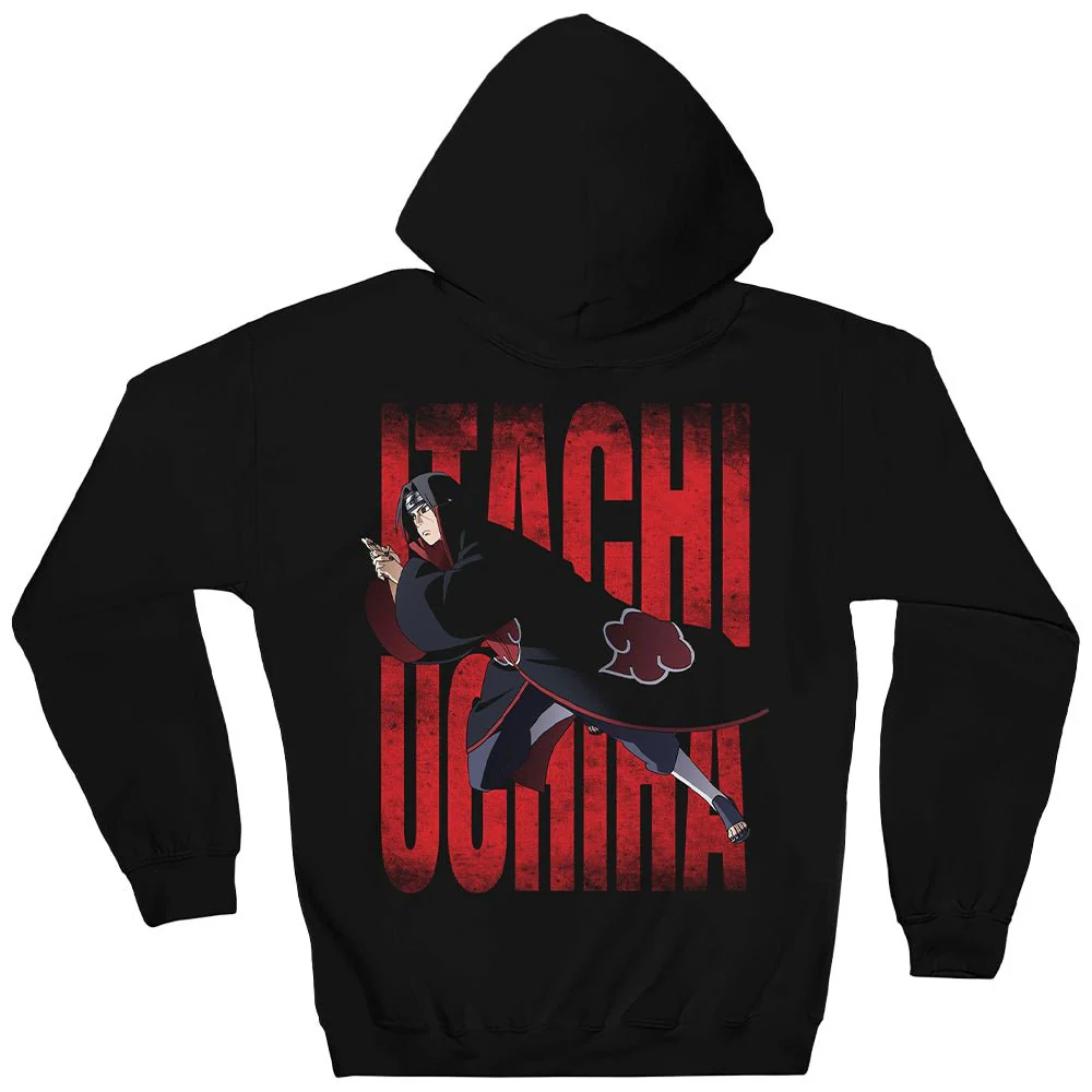 Naruto Shippuden Itachi Uchiha Mangekyo Sharingan Licensed Adult Hoodie - Image 2