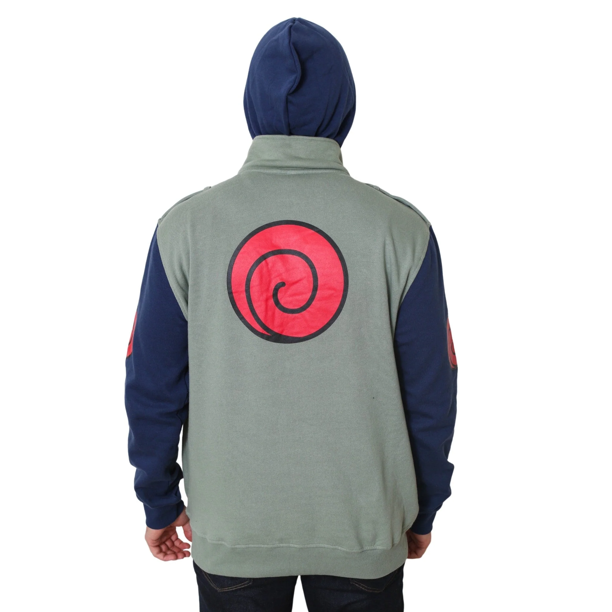 Naruto Shippuden Kakashi Hatake Cosplay Military Style Hoodie With Headband - Image 2