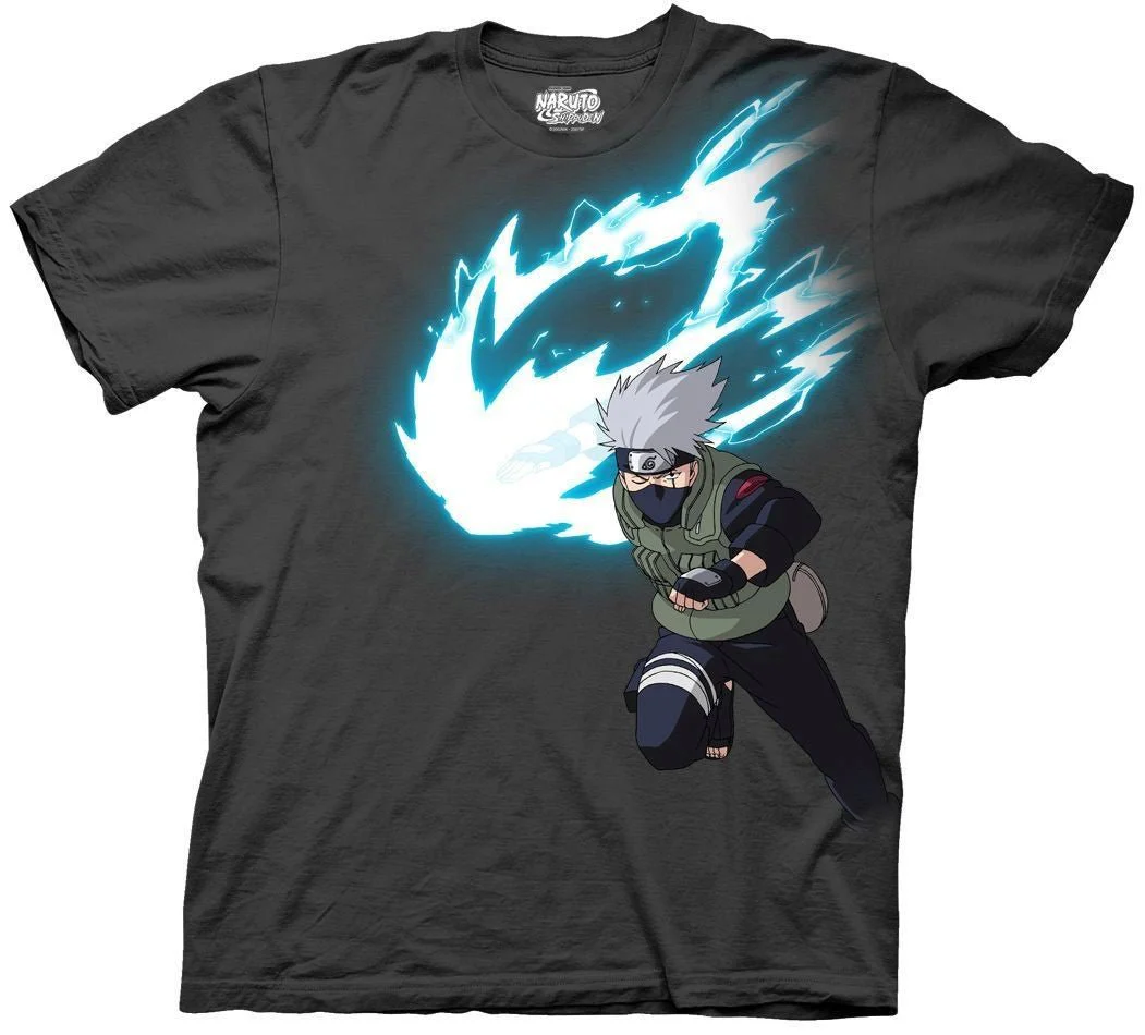 Naruto Shippuden Kakashi Hatake White Fang Adult T Shirt - Image 1