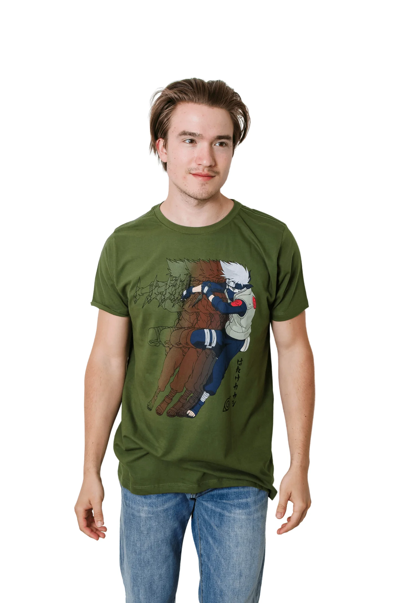 Naruto Shippuden Kakashi Kanji Officially Licensed Adult T-Shirt - Image 2